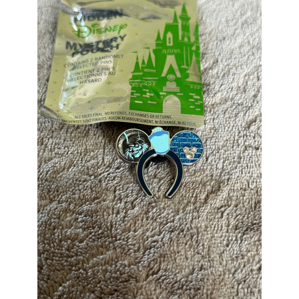 Disney Pin Haunted Mansion Hatbox Ghost Mickey Ear Headband Super Chaser Hidden